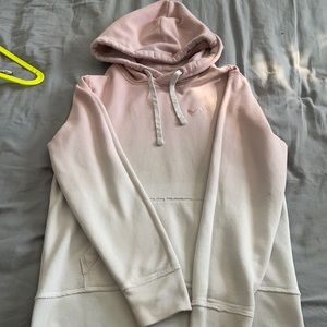 Hollister pink to white fade hoodie